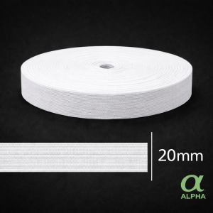 ELASTICO 20MM 25METROS BRANCO - ALPHA