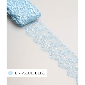 TULE CRL02 177 AZUL BEBE LARG:4,0CM