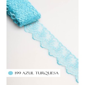 TULE CRL02 199 TURUESA LARG:4,0CM