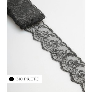 TULE CRL02 310 PRETO LARG:4,0CM