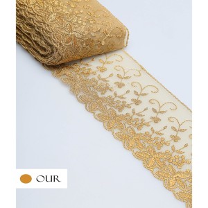 TULE CRL03 OURO LARG: 8CM 13,7M