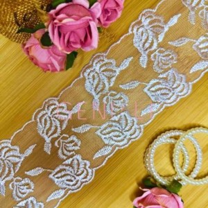 TULE CRL08 101 BRANCO LARG:7,0CM 13,7M