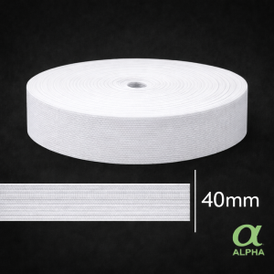 ELASTICO 40MM 25METROS BRANCO - ALPHA