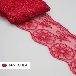 TULE CRL01 146 VERMELHO ESCUR LARG:7,5CM