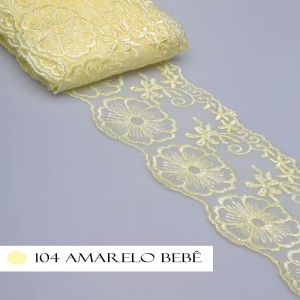 TULE CRL01 104 AMARELO BB LARG:7,5CM