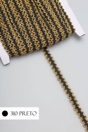 GALAO 91 OURO/310 PRETO 10MM 20METROS