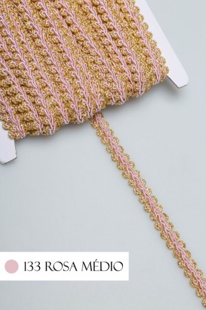 GALAO 91 OURO/133 ROSA BB 10MM 20METROS