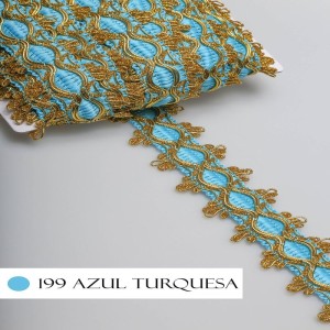 GALAO 86 199 TURQUESA OURO LARG:5,0CM