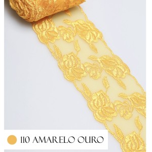 TULE CRL08 110 AMARELO OURO 7,0CM 13,7M