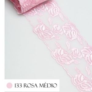 TULE CRL08 133 ROSA BB LARG:7,0CM 13,7M