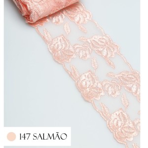 TULE CRL08 147 SALMAO LARG:7,0CM 13,7M