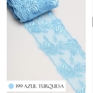 TULE CRL08 199 TURQUESA LARG:7,0CM 13,7M