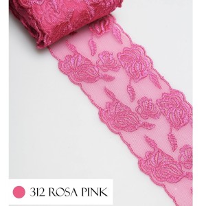 TULE CRL08 312 PINK LARG:7,0CM 13,7M