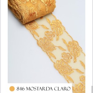 TULE CRL08 846 MOSTARDA LARG:7,0CM 13,7M