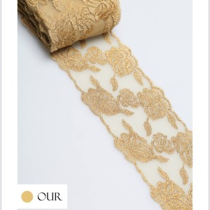 TULE CRL08 OURO LARG:7,0CM 13,7M