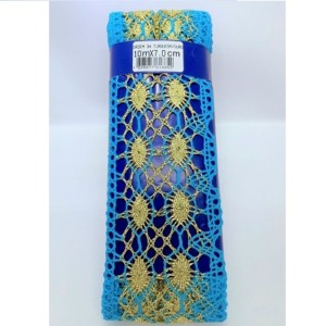 ORD34 BICO TURQUESA.OURO LARG:7CM