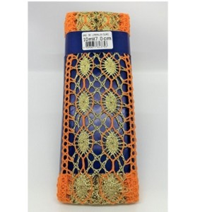 ORD35 ENTREMEIO LARANJA.OURO LARG:7.0CM