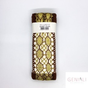 ORD35 ENTREMEIO MARROM.OURO LARG: 7.0CM