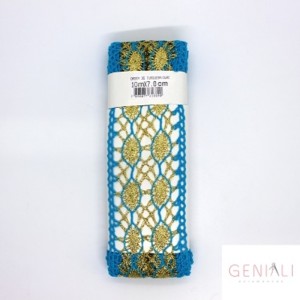 ORD35 ENTREMEIO TURQUESA.OURO 7CM