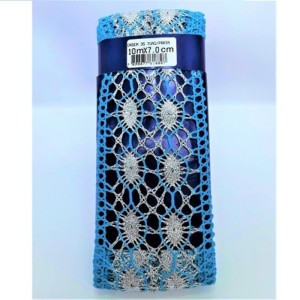 ORD35 ENTREMEIO TURQUESA.PRATA LARG:7.CM