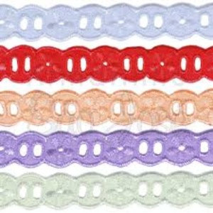 Passafita 2,5cm Peça com 13,7 metros - Lese Bico Tira Bordada - Poliéster Algodão