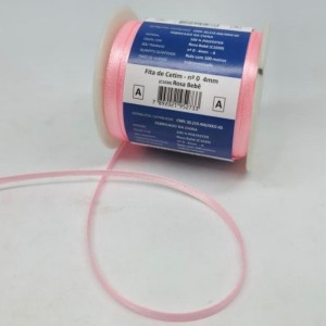 FITA DE CETIM MANTOVANI 4MM ROSA BB