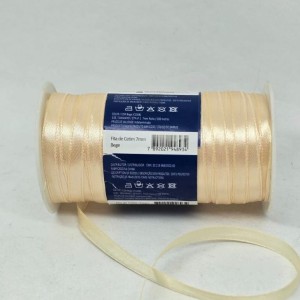 FITA DE CETIM MANTOVANI 7MM BEGE