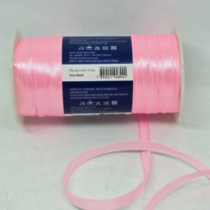 FITA DE CETIM MANTOVANI 7MM ROSA BB