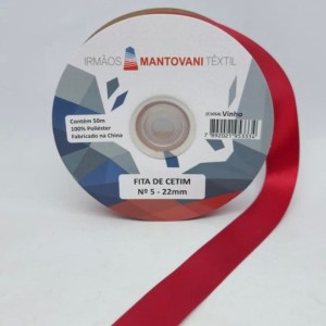 FITA CETIM N5 22MM 50M VINHO MANTOVAN