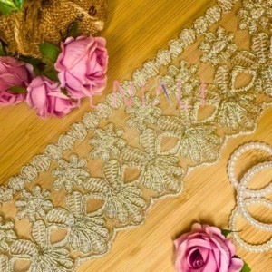 TULE SOUTACHE DOURADO 8,0CM 13,7M