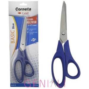 TESOURA BASIC BLUE 8 21,6CM 24.810.18