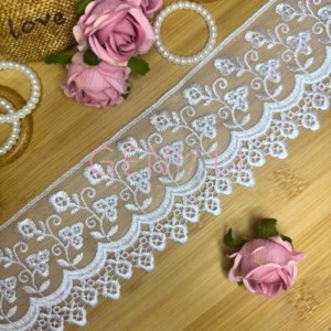 TULE TR230808 101 BRANCO L:7,0CM 13,7M