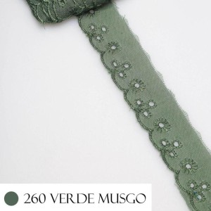 BORDADO 2,5CM 260 VD MUSGO CTL61 13,7M